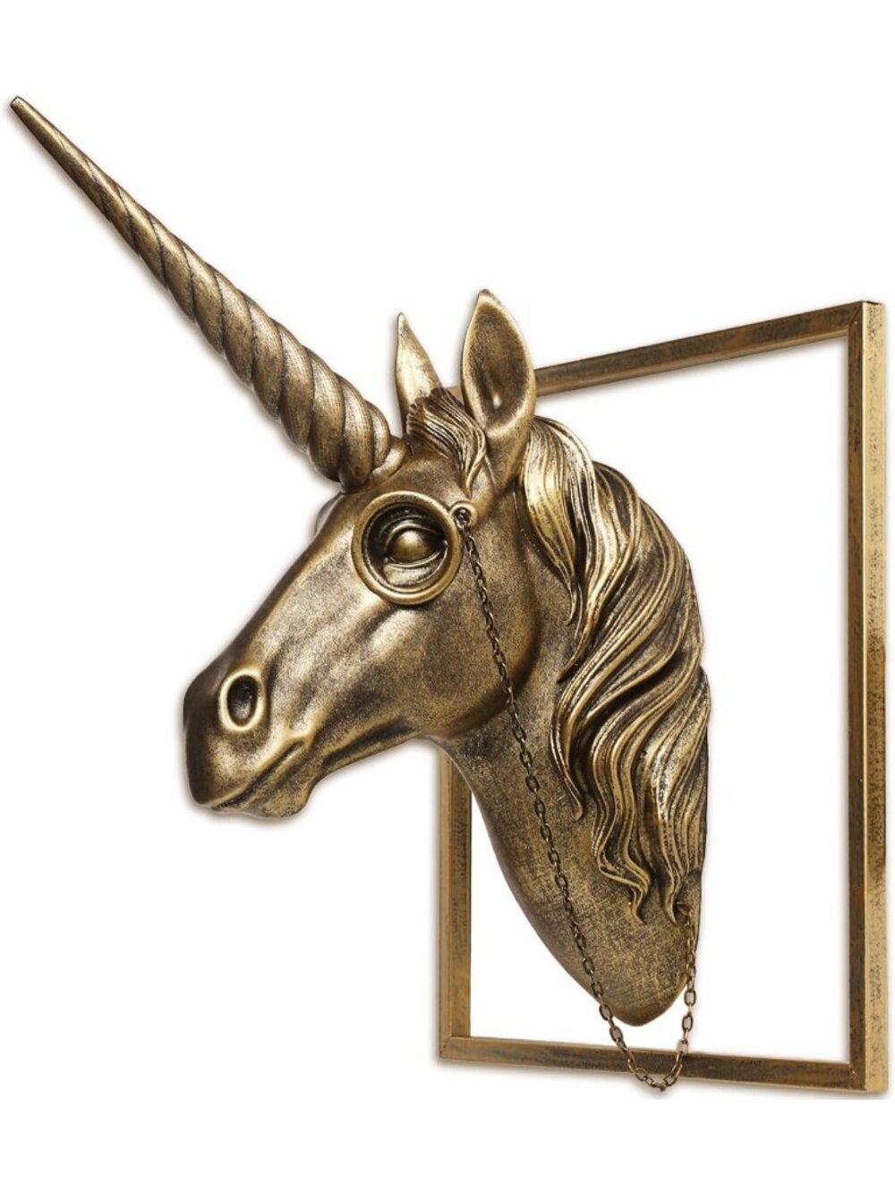 Exquisite Resin Animal Head Wall Art - Vintage Unicorn Decor for Home & Office
